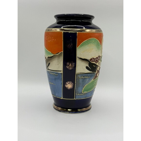 Vintage Japanese Hotta Yu Shoten & Co. Porcelain Satsuma Style Vase - Picture 4 of 7